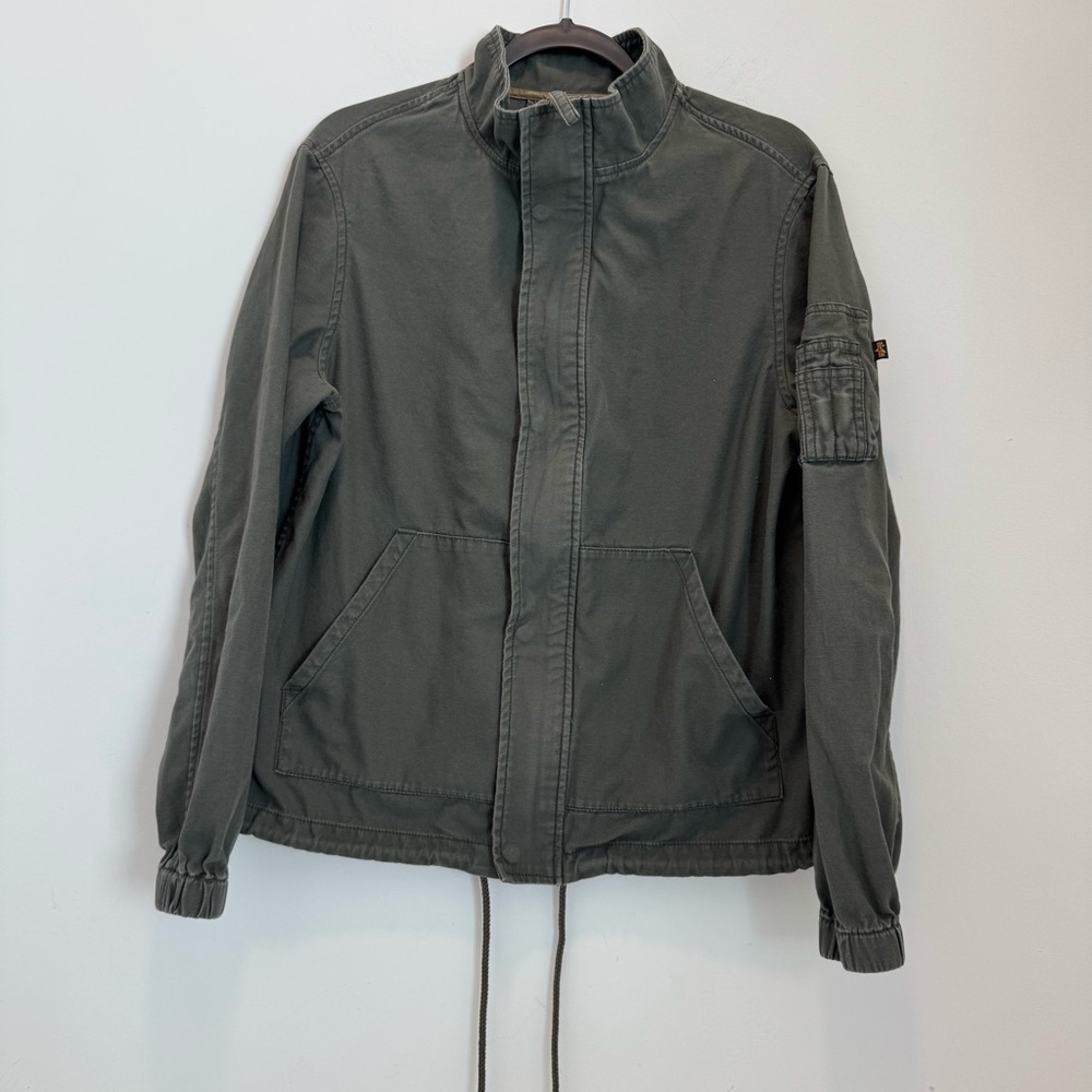 Alpha Industries Jacket Size M  Green Button